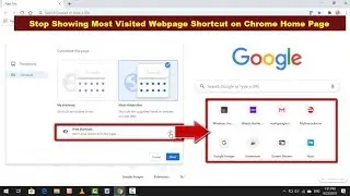 How to Hide Most Visited Websites Shortcuts from Google Chrome Home Page in Windows