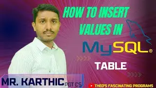 Inserting values into mysql table#mysql #mysqldba #database #sqlserver #Theosfascinatingprograms