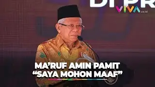 Ma'ruf Amin Pamit Sebagai Pendamping Jokowi: Saya Mohon Maaf