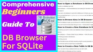 How to Use DB Browser for SQLite (Absolute Beginners Guide)