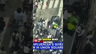 Kai Cenat fans jumping on top of his car in New York