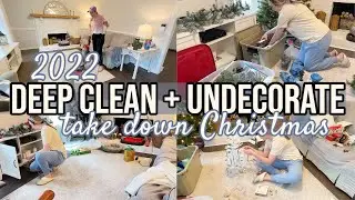 *NEW* CLEAN + UNDECORATE | TAKING DOWN CHRISTMAS | SPEED CLEANING MOTIVATION