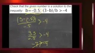 Checking Solutions to Inequalities: An Explanation (Algebra I)