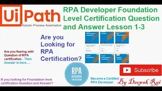 RPA Developer Foundation Training Question and Answer Lesson 1-3 | RPA Certification