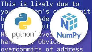 Unable to allocate array with shape and data type
