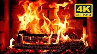 🔥 Cozy Fireplace 4K UHD! Fireplace with Crackling Fire Sounds. Fireplace Burning for TV 4K