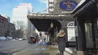 Montreal QC Canada: Walking from Griffintown to Downtown March 2023