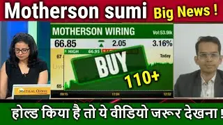 Motherson sumi share latest news,motherson sumi stock analysis,motherson sumi share news,target