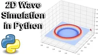 2D Linear Wave Simulation in Python - Leapfrog Integration