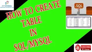 SQL-Create Table Statement|How to create table in SQL|How to Create Table in MySQL|Code Included