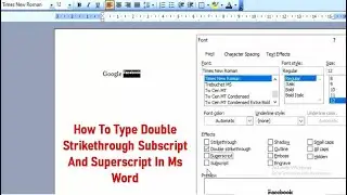 How To Type Double Strikethrough Subscript And Superscript In Ms Word