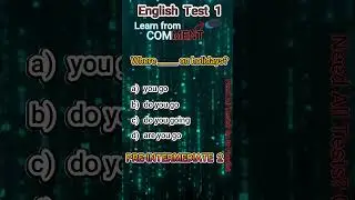 English Pre-Intermediate 2 Test 1      #EnlgishTests #EnglishGrammer