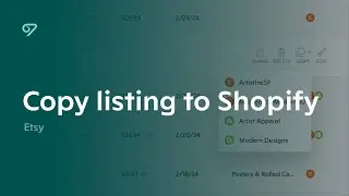 Copy Etsy Listings to Shopify Shops in Vela