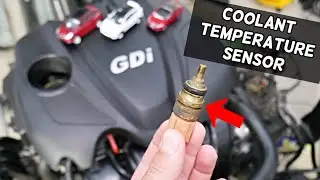 COOLANT TEMPERATURE SENSOR REPLACEMENT LOCATION HYUNDAI KIA 2.4 GDI ENGINE