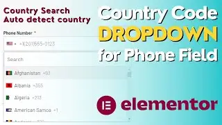 Add Country Code Selector for Elementor Form Widget | Elementor Country Code Field Tutorial