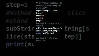 Different methods to extract a substring of a string in 