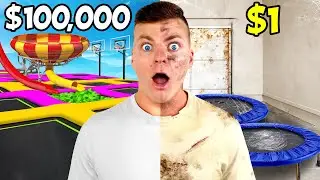 $1 vs $100,000 Trampoline Park Challenge!