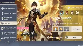 Test Run 4.0 ▢ ZHONGLI [support] ▢ Vago Mundo Archon [GENSHIN IMPACT]