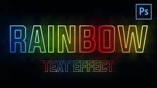 [ Photoshop Tutorial ] Create Rainbow Text Effect in Photoshop