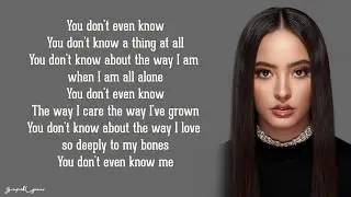 Faouzia - You Dont Even Know Me (Lyrics)