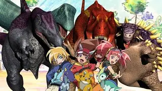 All dinosaur king dinosaurs sing The Fnaf song atpunk cover (from the show not game)(Road to final)