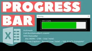 Excel VBA Macro: Progress Bar While Macro is Running (UserForm)