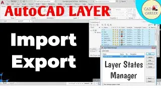 IMPORT EXPORT OF LAYER IN AUTOCAD | LAYER IMPORT EXPORT IN AUTOCAD | Layer States Manager AutoCAD