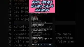 #day1 Console Methods Used in Javascript #console #javascript #day1