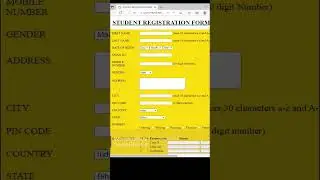 How to make Registration Form in HTML 