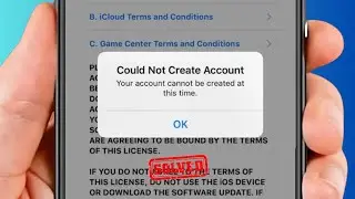 Could Not Create Account! Your Account Cannot Be Created at this Time / FIXED