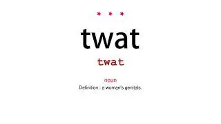 How to pronounce twat - Vocab Today