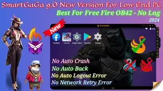 SmartGaGa best version for low end pc| Smartgaga 9.0 version for free fire | Low End PC 1GB Ram 2024