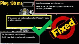 HOW to fix among us you disconnected from the server PC | fix ping in AMONG US- FIX LAG IN AMONG US