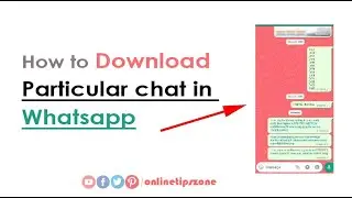 How to backup Whatsapp Messages of One Person