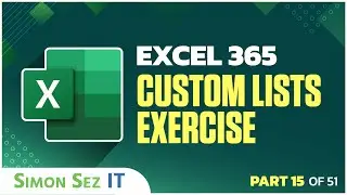 Excel 365 for Beginners: Exercise for Templates, OneDrive, and Custom Lists (15 of 51)