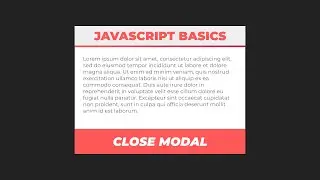 Animated Popup Modal in CSS & Javascript | Javascript Basics Tutorial