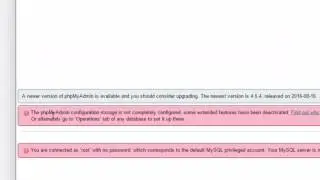 PHP phpMyAdmin  server Configurations