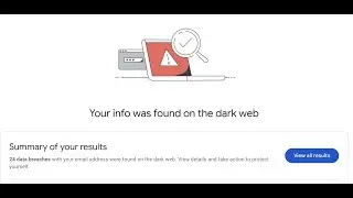 Google Dark Web Report Monitoring Feature