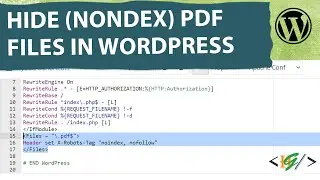 How to Hide (Noindex) PDF Files in WordPress | Prevent PDF File from Search Engines