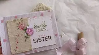 Happy Birthday handmade greeting card. For SISTER. Sparkle It’s your Birthday! By Pink Lion Cards