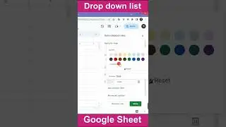 sheet drop down list | drop down menu Google sheet  #dropdownmenu