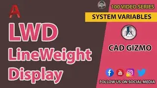 AutoCAD System Variable | LWD | Line Weight Display | Cad Gizmo | #AutoCAD