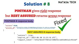 #Solution -  8 | POSTMAN Gives Right Response But REST ASSURED Returns Wrong Response | #NATASATech