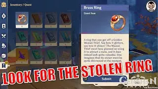 Look for the ring that was stolen from Taliesin | Stolen, by the Rightful Owner  | Genshin Impact