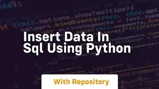 Insert data in sql using python