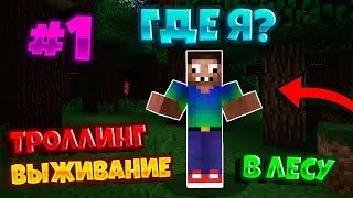 ВЫЖИВАНИЕ В ЖУТКОМ ЛЕСУ 24 ЧАСА В МАЙНКРАФТ ! MINECRAFT ПРО ВЫЖИВАЕТ В ТРОЛЛИНГ ЛОВУШКА ЛЕСУ #1 !