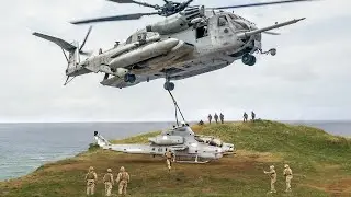 US Most Powerful Helicopter Airlifts AH-1Z Viper Like Nothing