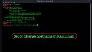 How To Change your Linux Hostname in Kali Linux