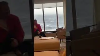 Cruise Ship Room Windows Huge Waves