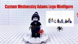 Wednesday Addams How to Make a LEGO Minifigure. Wednesday's Dance / Cartoon Animation